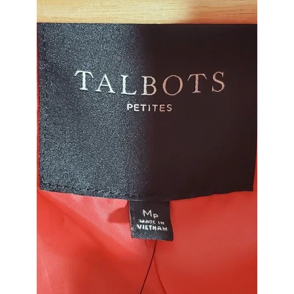 Talbots Petites Red Striped Quilted Vest MP - Picture 4 of 7